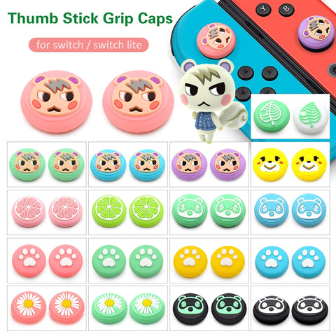 Animal Crossing Marshal Gaming Rubber Thumb stick Grip Cover for Switch Lite Joycon Controllers Switch Analog Joy Con Joystick