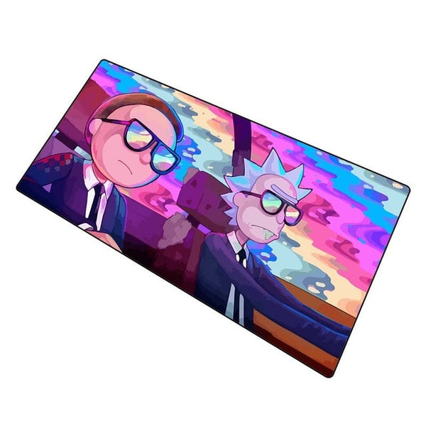 XGZ Anime Morty Gaming RGB MousePad Large Locking Edge Speed Game Gamer LED Mouse Pad Soft Laptop Notebook Mat for CSGO