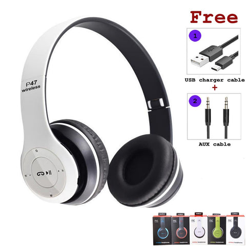 Foldable wireless bluetooth headphones