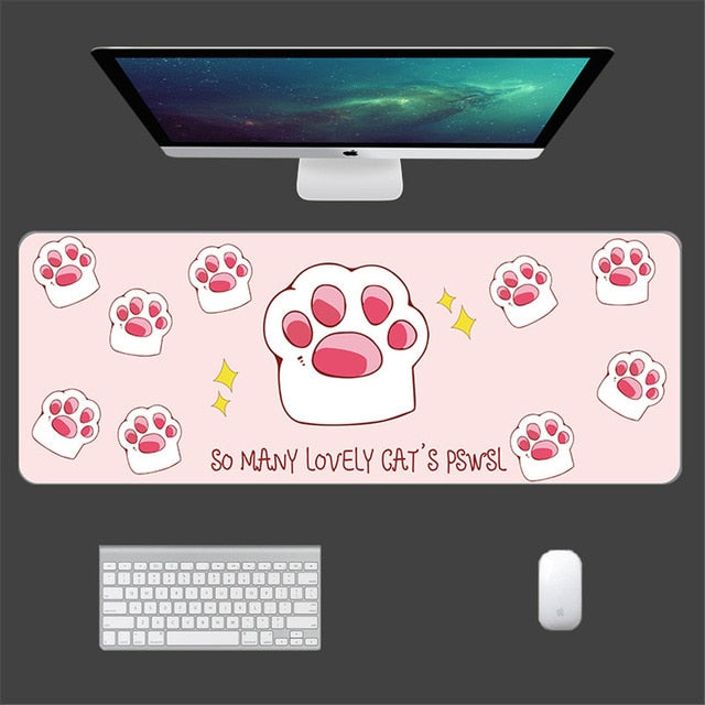 Cute Mouse Pad Comtuper Desk Mat Large XXL Mousepad Kawaii Gaming Accessoroes Laptop Gamer Keyboard MacBook Waterproof Maus Mat