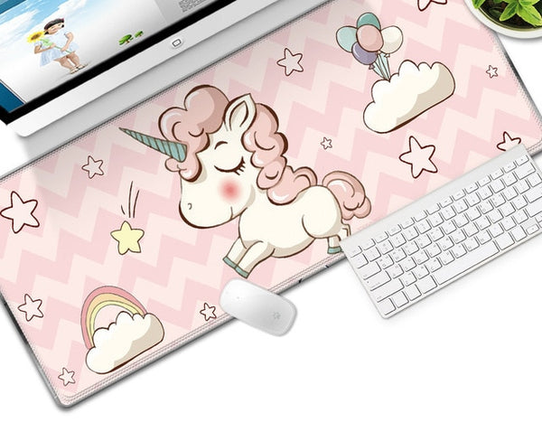 Cute Mouse Pad Comtuper Desk Mat Large XXL Mousepad Kawaii Gaming Accessoroes Laptop Gamer Keyboard MacBook Waterproof Maus Mat