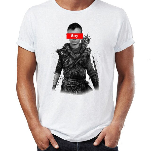 Men's T Shirt Kratos Guys Atreus Funny God of War Gaming Gamer Mens Tshirt Hip Hop Streetwear New Arrival Male Clothes