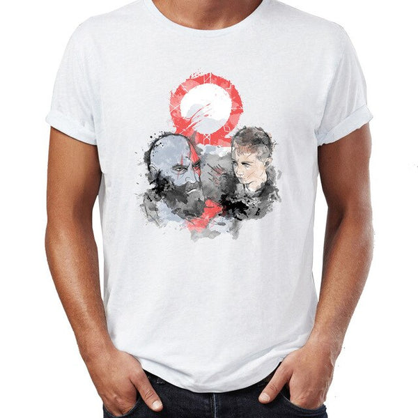 Men's T Shirt Kratos Guys Atreus Funny God of War Gaming Gamer Mens Tshirt Hip Hop Streetwear New Arrival Male Clothes