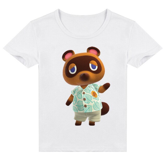 DLF Fashion Japan Gaming Animal Crossing T-shirt Kids 2020 Summer Clothes Boys Harajuku Short-Sleeve T Shirt Casual Girls Tshirt