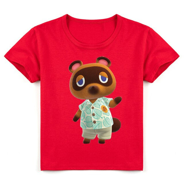 DLF Fashion Japan Gaming Animal Crossing T-shirt Kids 2020 Summer Clothes Boys Harajuku Short-Sleeve T Shirt Casual Girls Tshirt