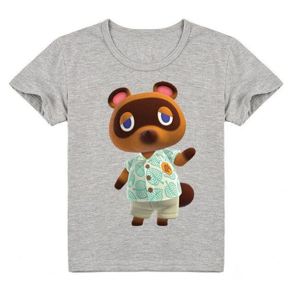 DLF Fashion Japan Gaming Animal Crossing T-shirt Kids 2020 Summer Clothes Boys Harajuku Short-Sleeve T Shirt Casual Girls Tshirt