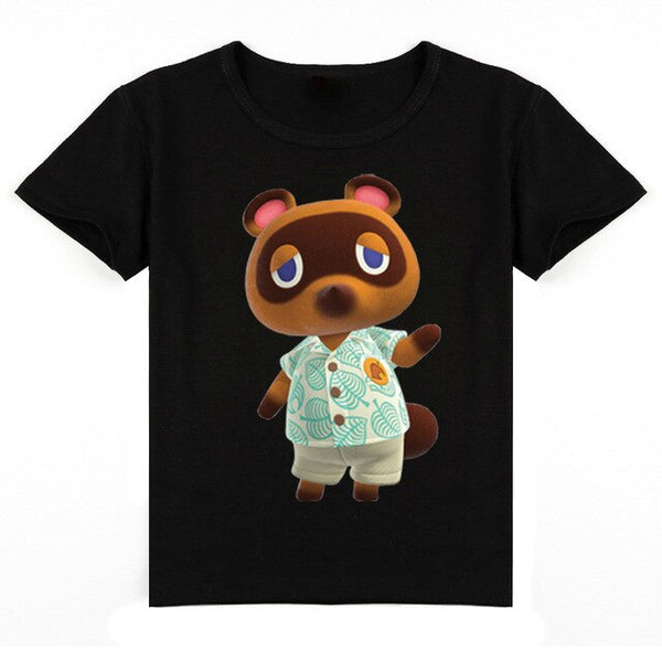 DLF Fashion Japan Gaming Animal Crossing T-shirt Kids 2020 Summer Clothes Boys Harajuku Short-Sleeve T Shirt Casual Girls Tshirt