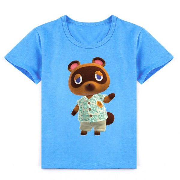 DLF Fashion Japan Gaming Animal Crossing T-shirt Kids 2020 Summer Clothes Boys Harajuku Short-Sleeve T Shirt Casual Girls Tshirt