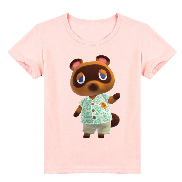 DLF Fashion Japan Gaming Animal Crossing T-shirt Kids 2020 Summer Clothes Boys Harajuku Short-Sleeve T Shirt Casual Girls Tshirt
