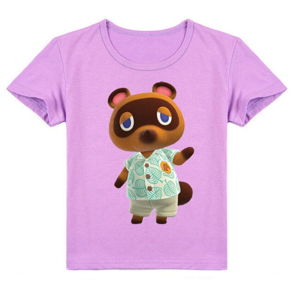 DLF Fashion Japan Gaming Animal Crossing T-shirt Kids 2020 Summer Clothes Boys Harajuku Short-Sleeve T Shirt Casual Girls Tshirt