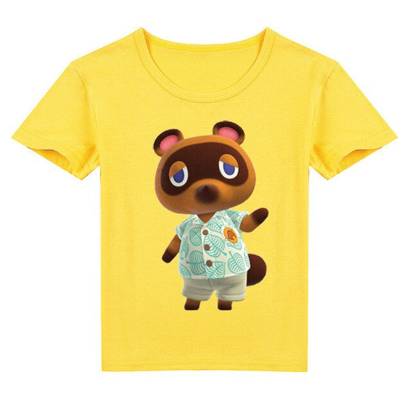 DLF Fashion Japan Gaming Animal Crossing T-shirt Kids 2020 Summer Clothes Boys Harajuku Short-Sleeve T Shirt Casual Girls Tshirt