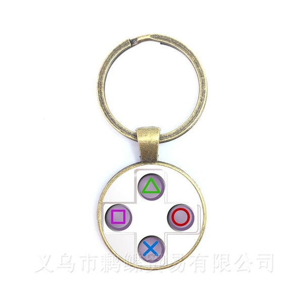 Vintage Video Game Controller Keychains Cool Men Gaming Gamer Jewelry Gift Retro Controller Gamepad Key Picture Keyring