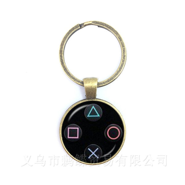 Vintage Video Game Controller Keychains Cool Men Gaming Gamer Jewelry Gift Retro Controller Gamepad Key Picture Keyring